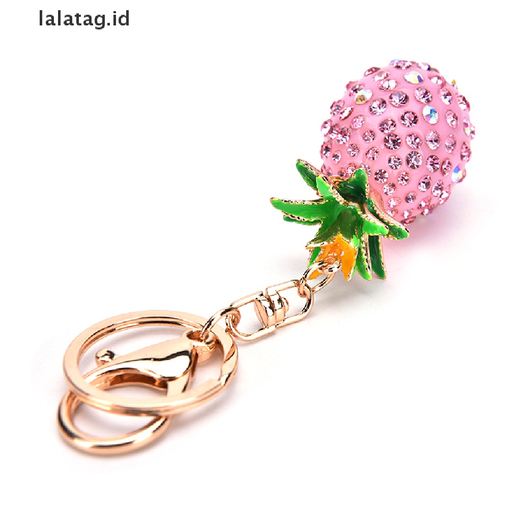 [lalatag] Nanas Kristal Berlian Imitasi Keyring Charm Liontin Tas Gantungan Kunci Rantai Keychain [ID]