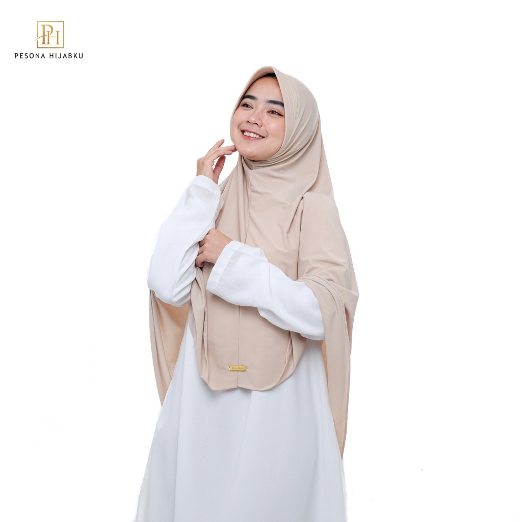 Pesona Hijabku - Bergo Aisyah Jersey PREMIUM / Bergo Aisyah Jumbo / Bergo Aisyah / Hijab Bergo Aisya