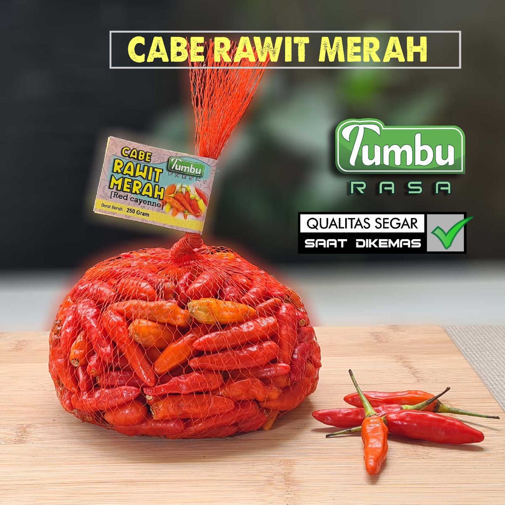 

CABE RAWIT MERAH 1 KG [250g, 500g] - rempah segar Red hot chilli