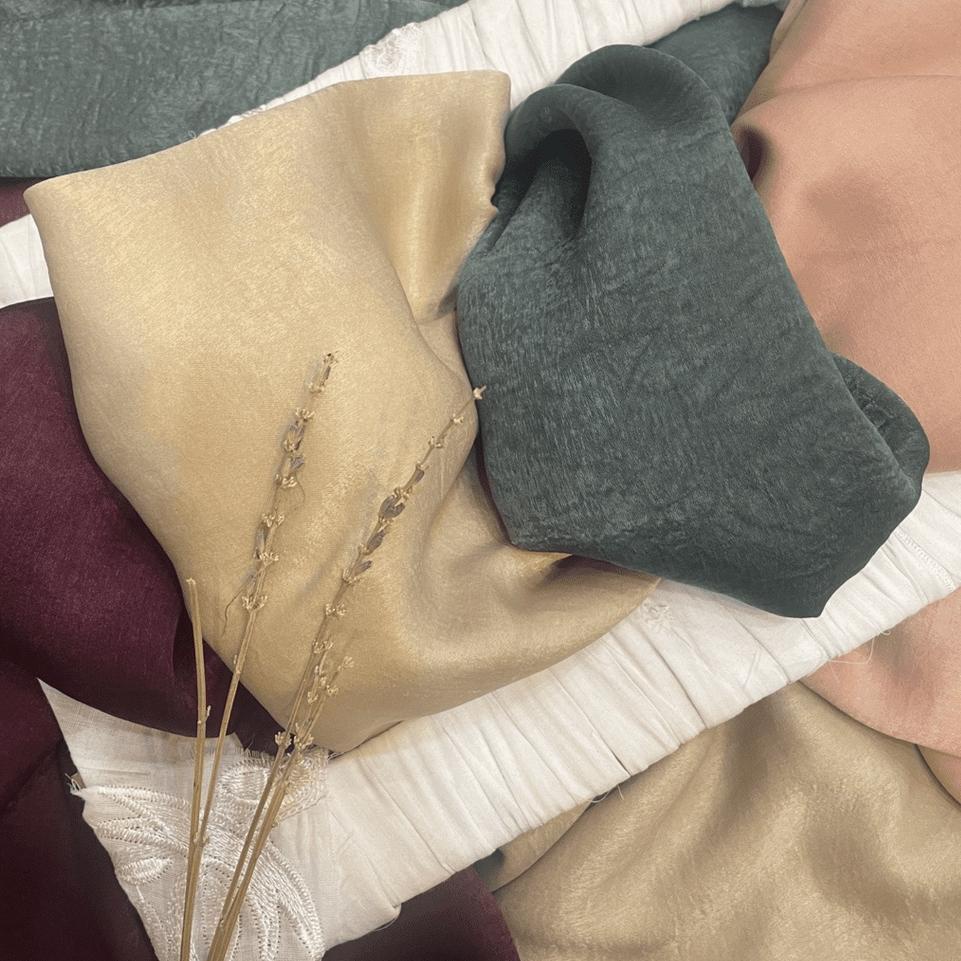 Free Ongkir ( Harga Per 0.5 meter) Santorini Silk Luxury Premium Import (Tidak Nerawang) / Santorini