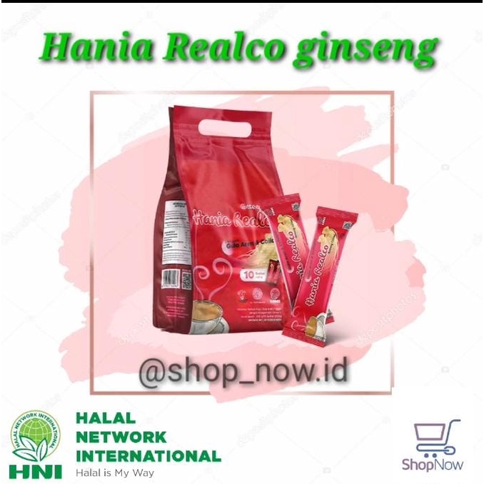 

HANIA REALCO GINSENG HNI HPAI || ISI 10 SACHET