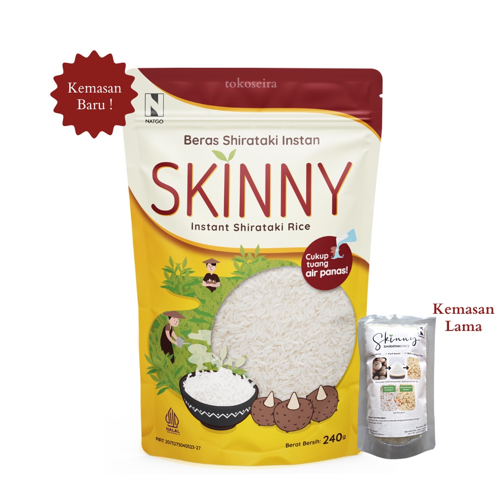 [BISA COD] Skinny Shirataki Rice ( Skinny Beras Shirataki ) 240gr Cocok Untuk Diet