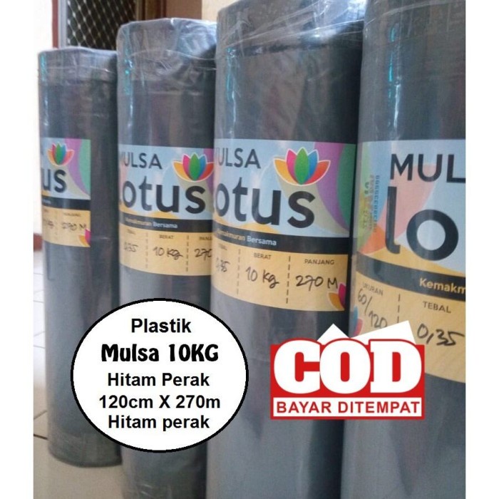 

0Mulsa Plastik Pertanian hitam perak 1 roll 120cm X 270m