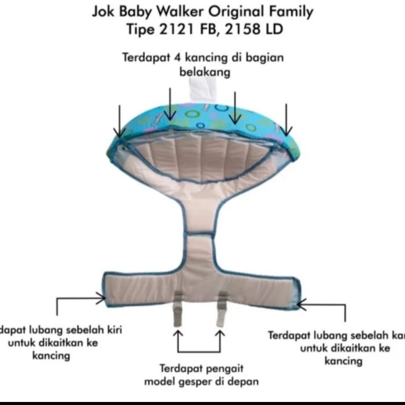 Jok Baby walker family Tipe 2121/2115/2117/2158 Jok Ori Baby walker Family