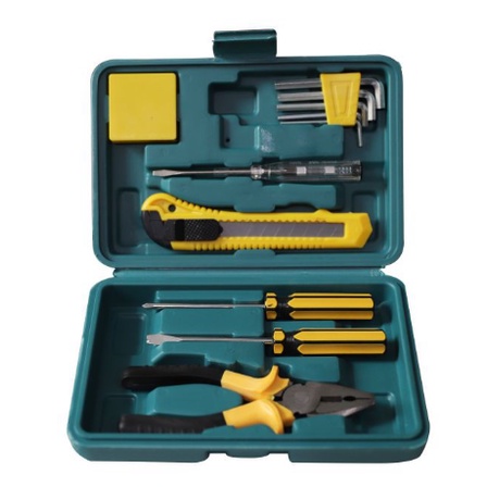 Kunci Set Repairing Tools Box Tool Kit 7pcs in 1 Obeng Tang Meteran Kunci L Cutter Peralatan Perkakas - GJ-3 - Lucky Fortuna