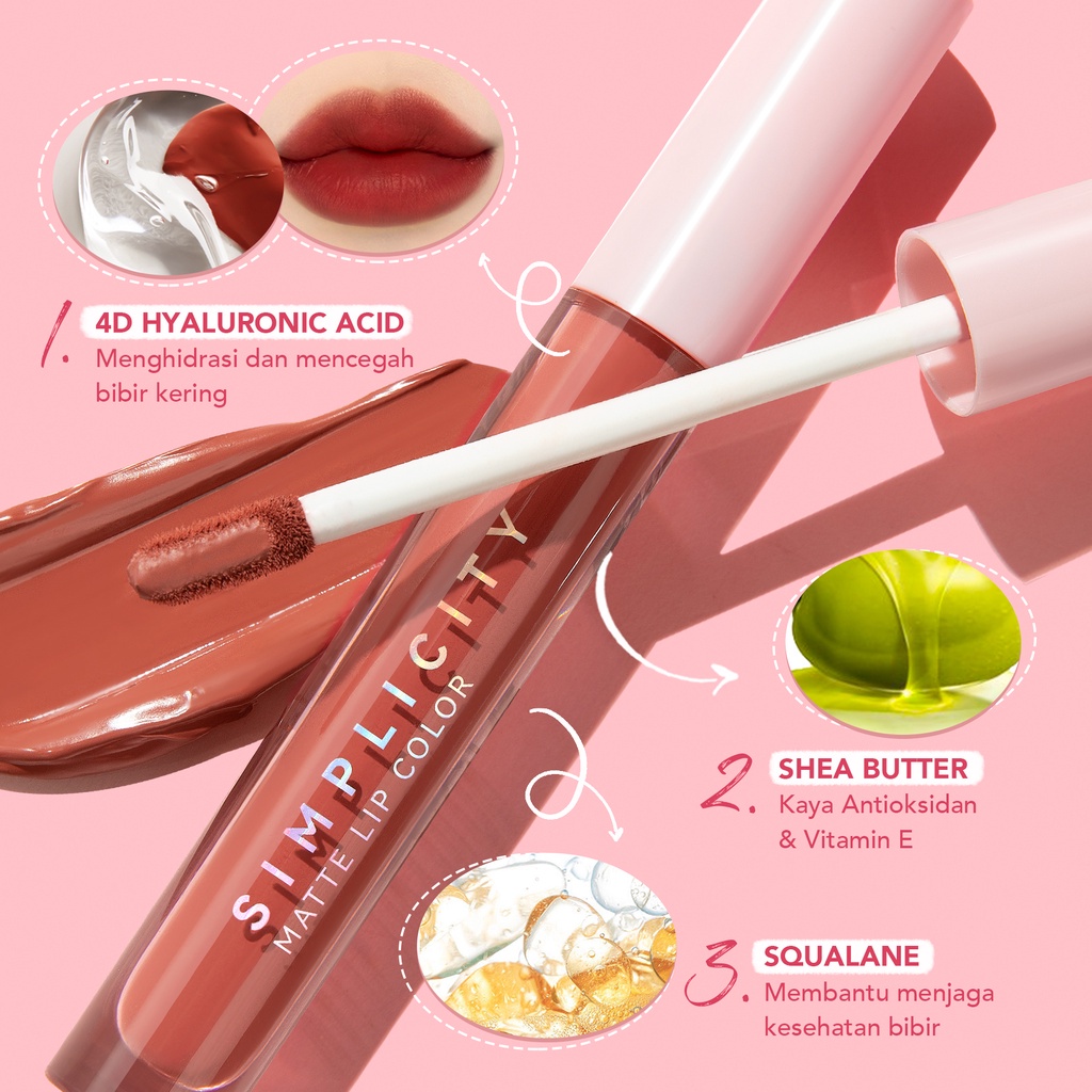 ★ BB ★ Y.O.U Simplicity Matte Lip Color | Transferproof | Pigmented Lipstick | Melembapkan Bibir | YOU