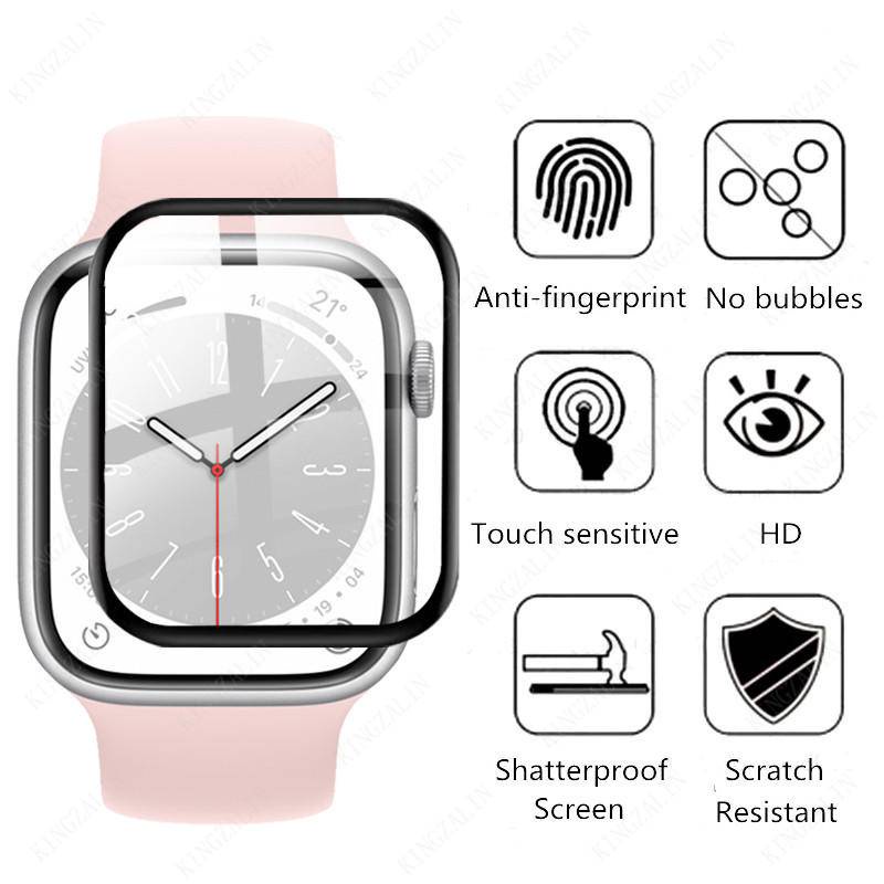 9d Glass for Apple Watch Ultra Series8 7 41mm 45mm 49mm Pelindung Layar Film Pelindung Untuk iWatch 6 5 4 3 2 1 SE 2022 44mm 42mm 40mm 38mm Kaca