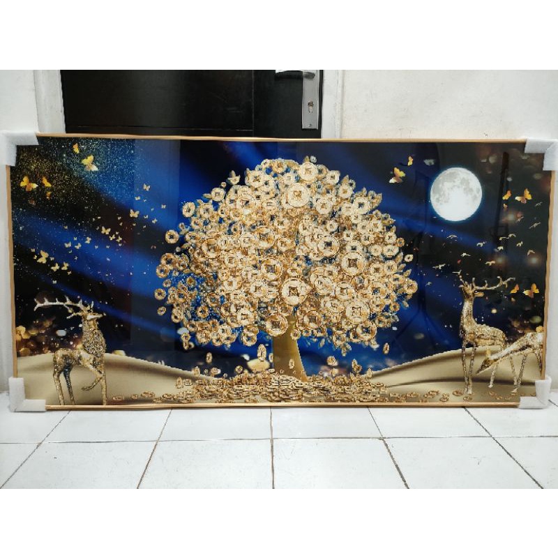 lukisan padi / lukisan Porcelain diamond 5d / painting porcelain diamond