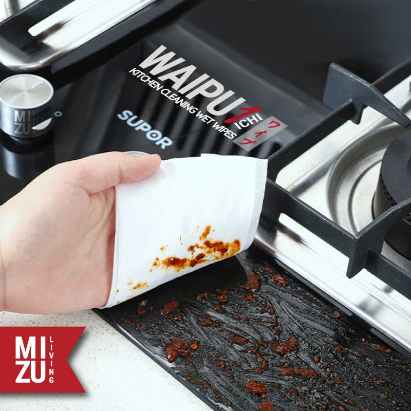 MIZU WAIPU-ICHI Kitchen Cleaning Wet Wipes Tissue Basah Lap Dapur Kompor Tisu Anti Minyak