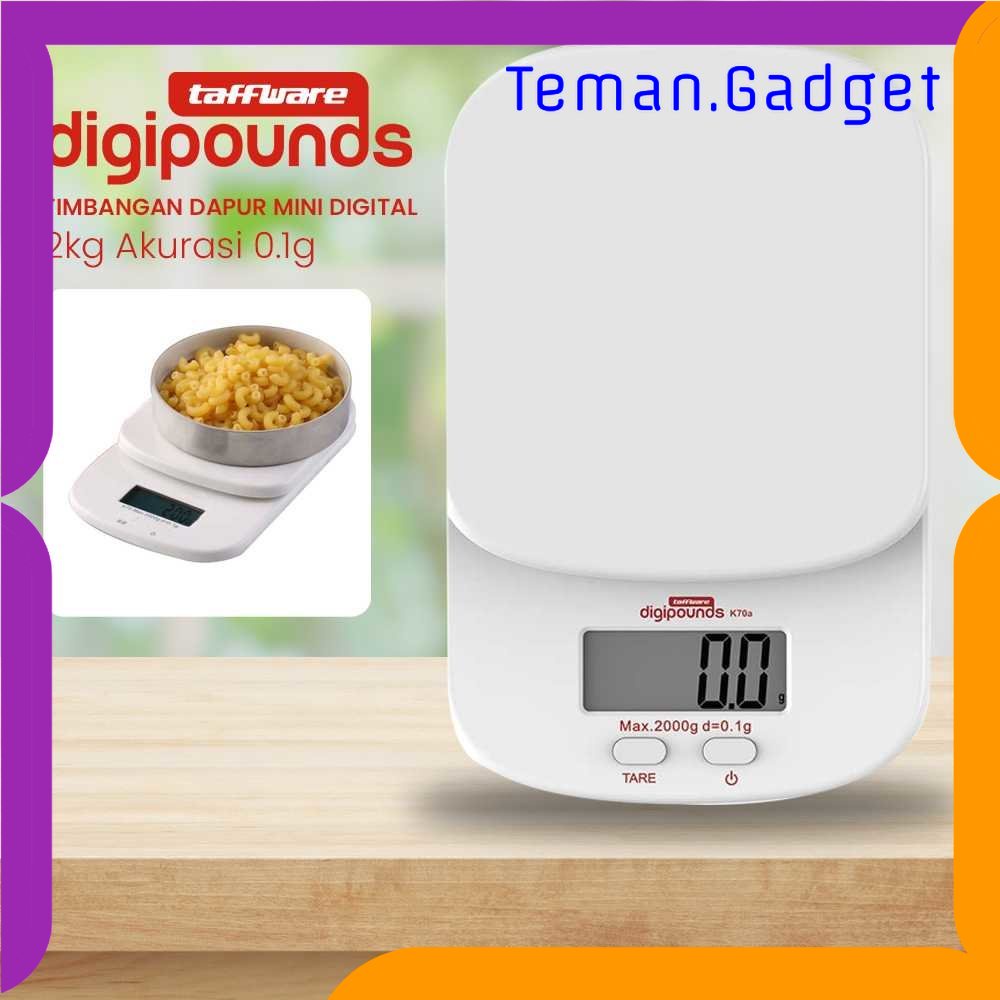 TG - DPR Taffware Digipounds Timbangan Dapur Mini Digital 2kg Akurasi 0.1g - K70a