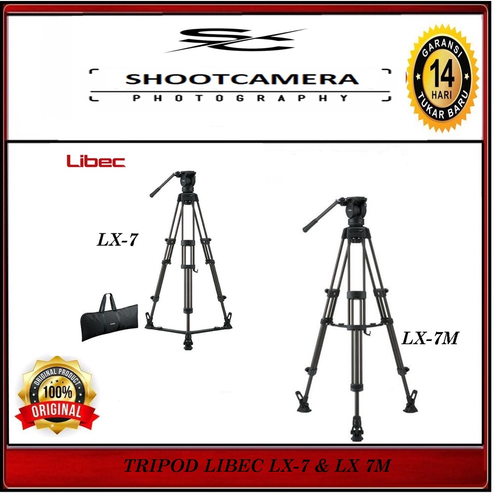TRIPOD LIBEC LX 7 PROFESIONAL - LIBEC LX7M With Mid-Level Spreader