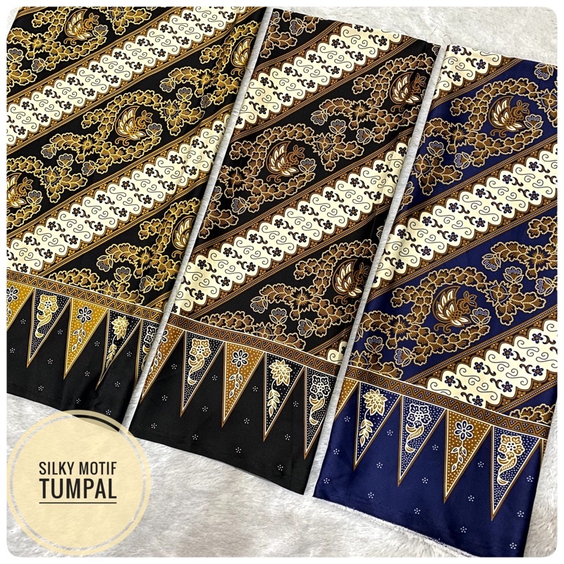 Batik Silky Tumpal | Kain Batik | Bahan Silky Meteran