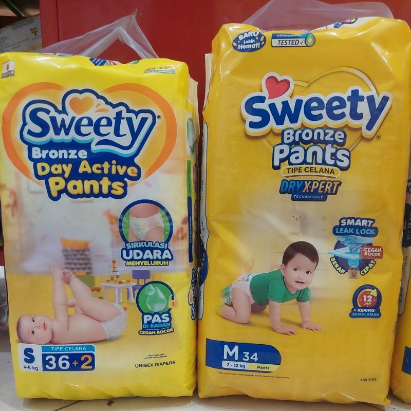 Sweety Bronze pants & diapers (GRATIS SWEETY TISU BASAH)