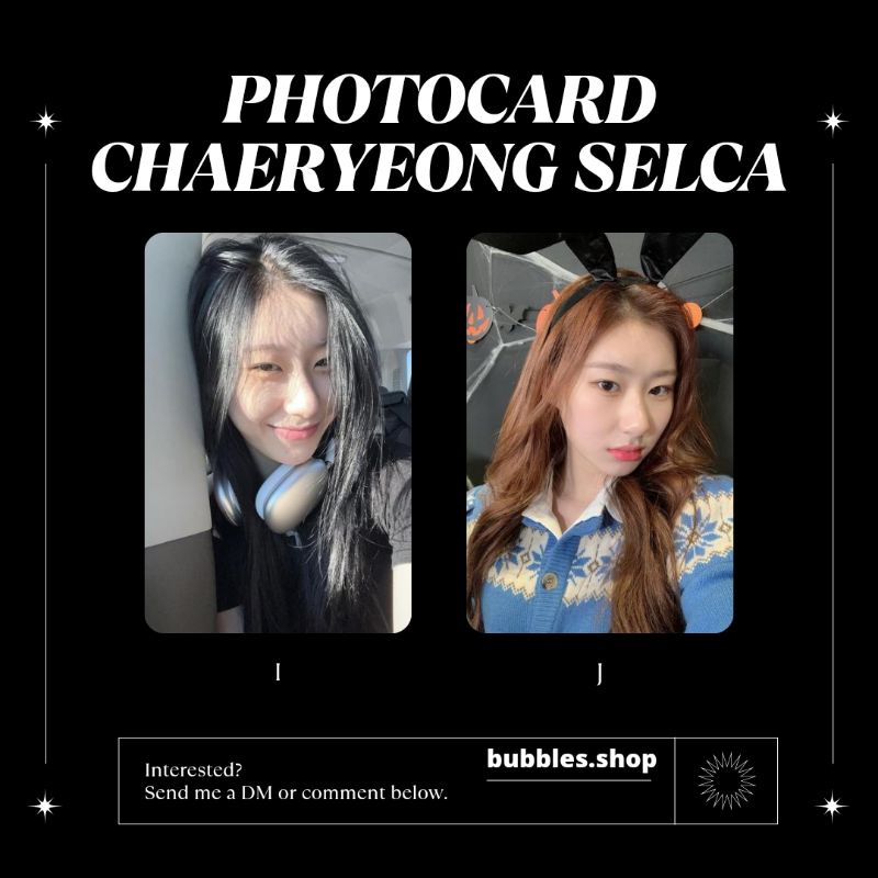 PHOTOCARD UNOFFICIAL CHAERYEONG ITZY SELCA