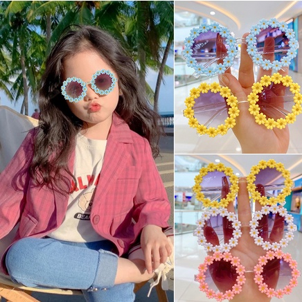 Kacamata Hitam Anak Perempuan Kacamata Hitam Bunga Indah Touring Seaside Daisy Sunglasses TN