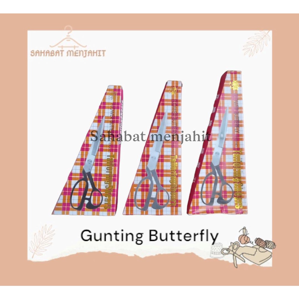

Gunting Potong Bahan Kain BUTTERFLY / Gunting Tailor Ukuran 8"/9"/10