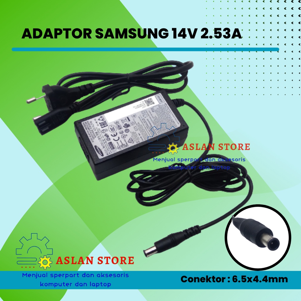 ADAPTOR TV LCD LED MONITOR SAMSUNG 14V 2.5A Pin jarum A3514_FPNA A3514_FPN S27D390HS S24C750P