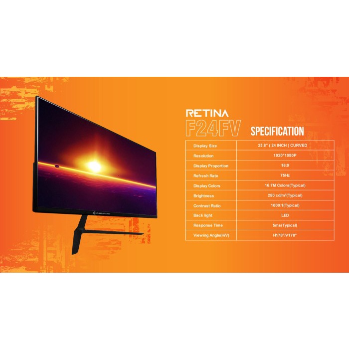 Monitor CUBE GAMING RETINA 23.8&quot; F24FV / LED 23.8&quot; / LCD 23.8&quot;