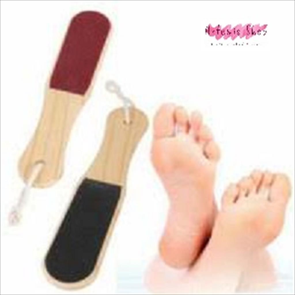 Amplas Kaki kayu 2sisi / Penggosok Kaki / Alat Pedicure