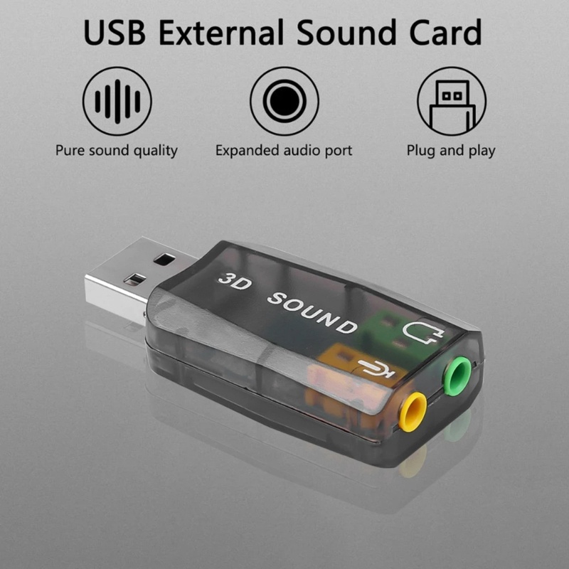 Zzz USB Adapter Suara Stereo Eksternal Untuk Windows2000/XP Plug and Use No Driver Need 5.1 Channel Sound Card