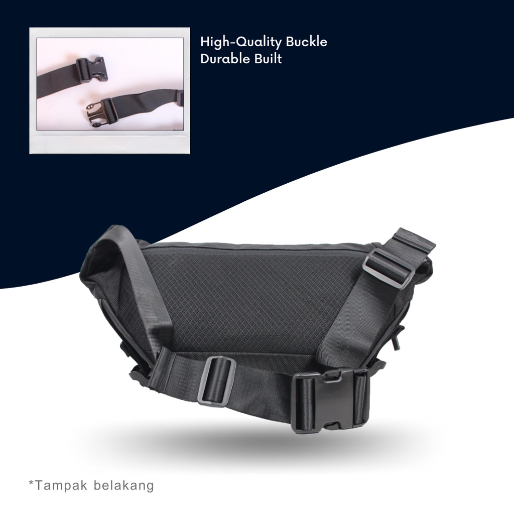Tas Pinggang Pria Multifungsi Waist Bag Import Polo Hummer 9557