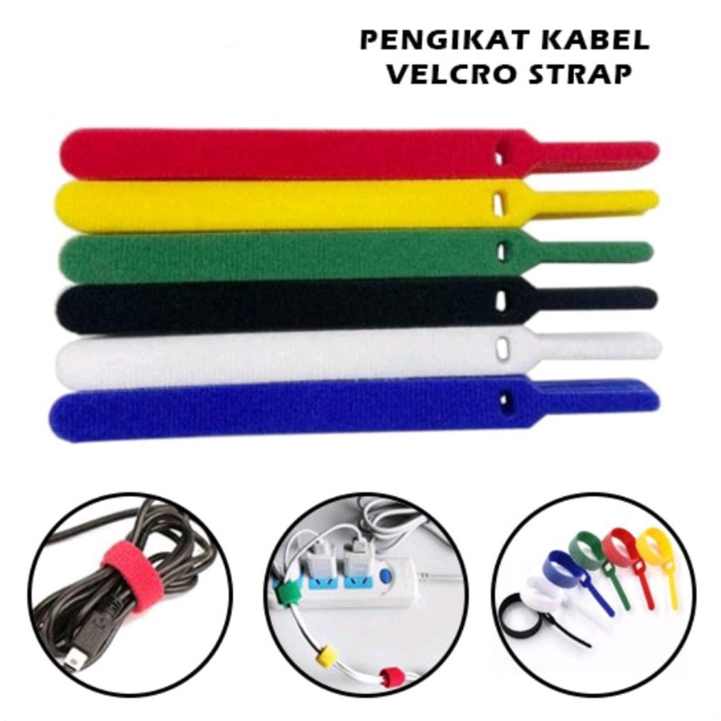 Pengikat Kabel Headset / Kabel Cas - Tali Pengikat Kabel Strap 13cm