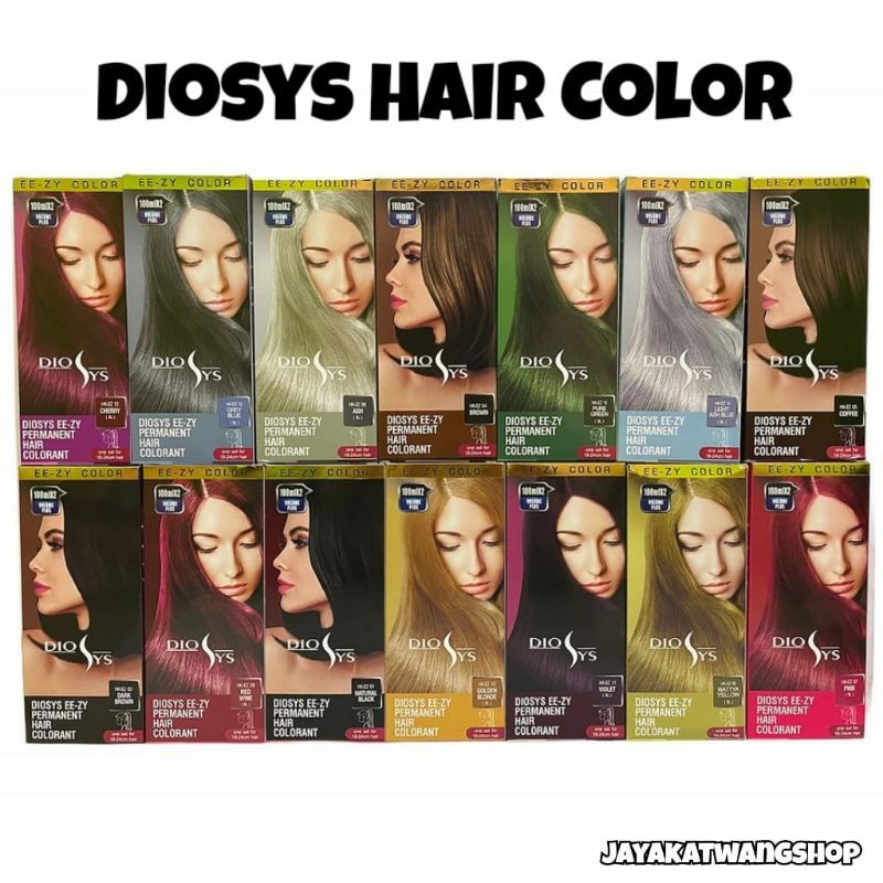 (45 ml Kecil)  Diosys Hair Color Permanent 45ml Cat Rambut / Pewarna Rambut BPOM