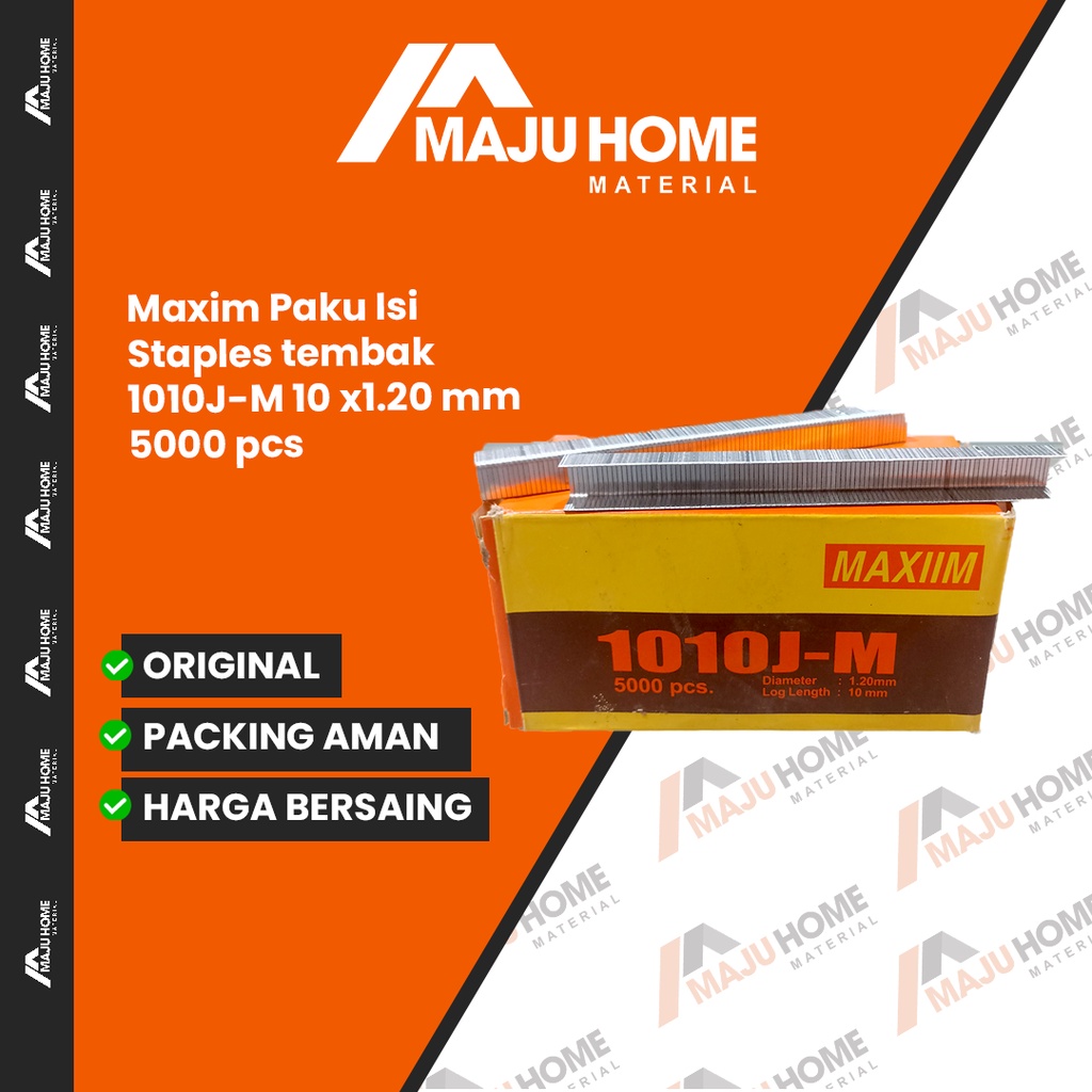 

Maxim Paku Isi Staples tembak 1010J-M 10 x1.20 mm 5000 pcs