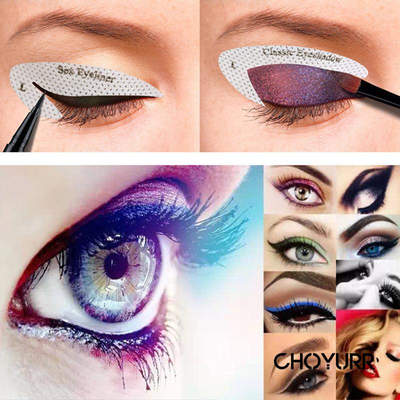 【COD】Stiker Cetakan Eyeliner Dan Shadow Bahan Non Woven Untuk Anak Perempuan Eyeliner Template Stickers Eyeliner Stencils Drawing Card eyeliner Defining Makeup Tools-CH