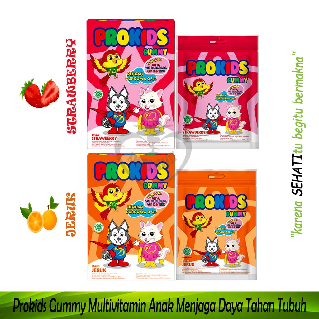 Pro Kids Gummy Suplemen Kesehatan Multivitamin Plus Curcuma Prokids