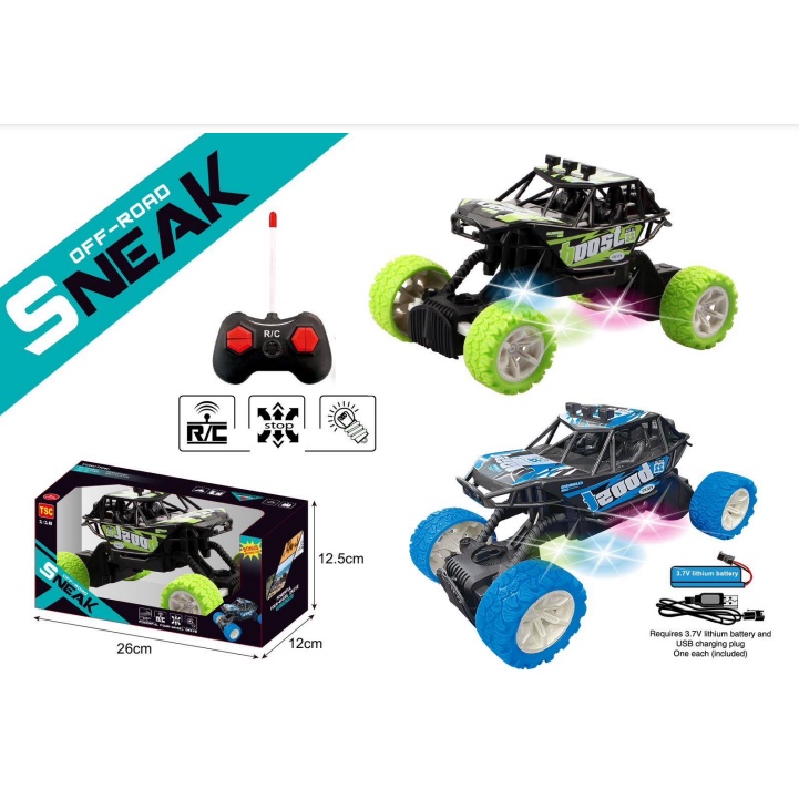 Mainan Anak  Mobil Remote Control RC MONSTER CHARGE CROSS COUNTRY SKALA 1:20 ada Lampu LED dan Baterai Charge