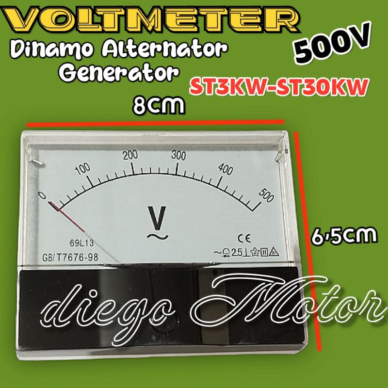 ST3KW Voltmeter Voltase BIG BODI 500V Dinamo Alternator Genset Listrik 5KW 7,5KW 10KW 20KW 30KW 50KW