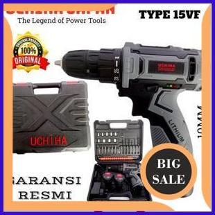 perkakas mesin bor baterai  japan uchiha 15vol besi obeng  cordless drill promo orginal 2ZJN23
