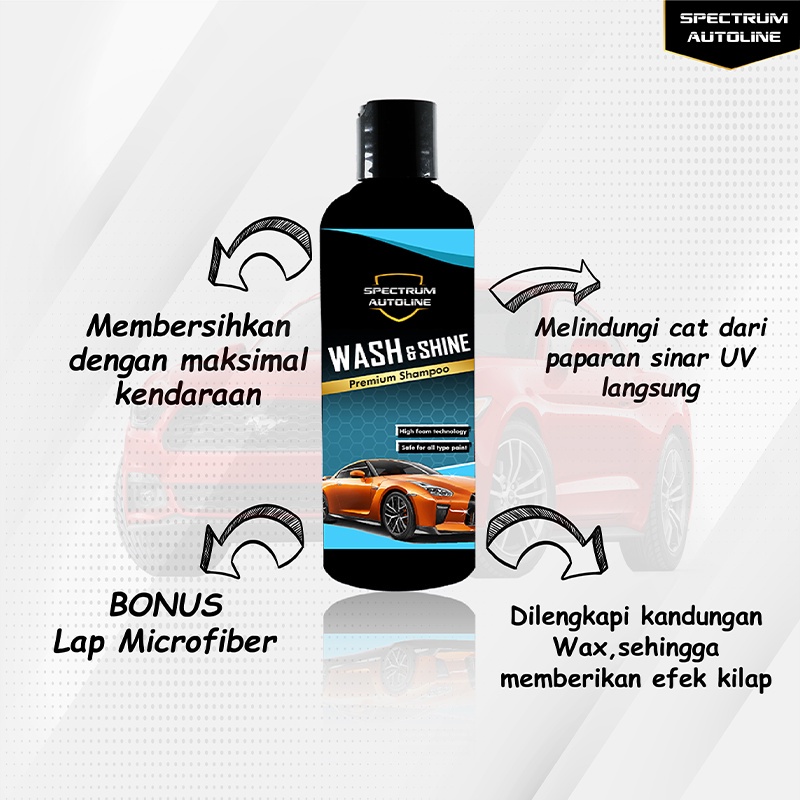 [ SPECTRUM ] PREMIUM WASH &amp; WAX SHAMPOO MOBIL MOTOR