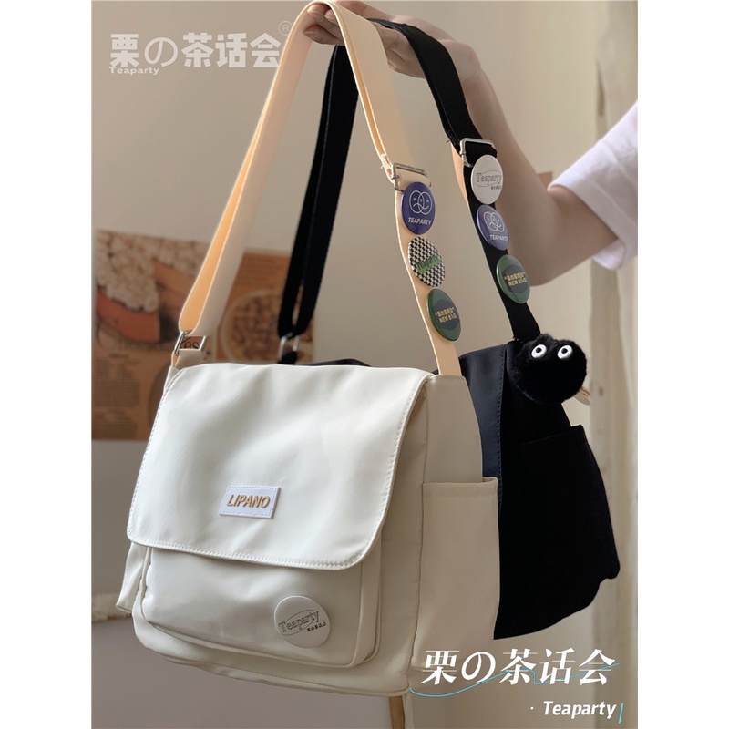 ✐✒Sera Mahasiswa Messenger Bag Kelas Ransel Kasual Tas Bahu Jepang Tas Wanita Harajuku Retro Tukang Pos Tas Pria