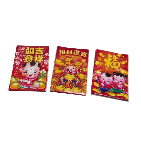 Kertas Angpao Imlek Sincia Chinese New Year Pendek Motif Bermacam Anak