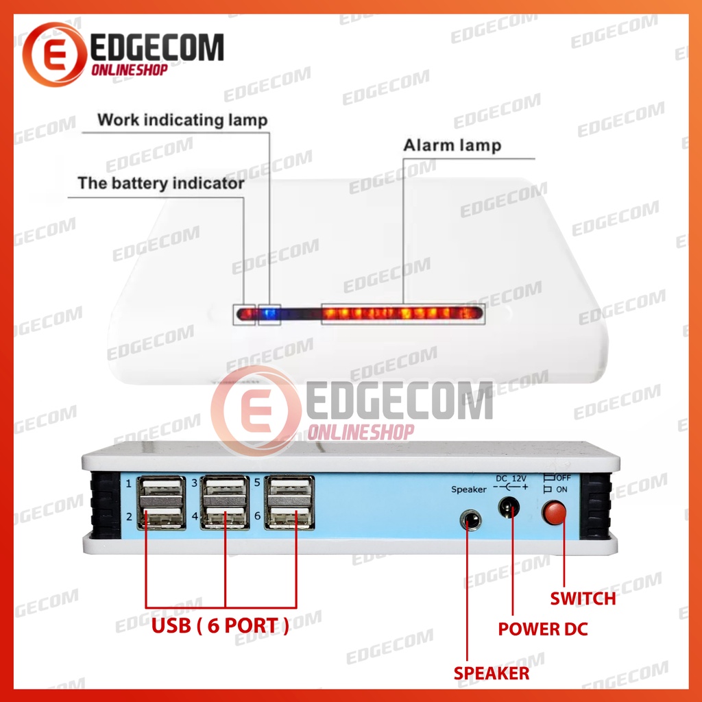 Notebook Display Security Alarm system 6 port USB + Free Kabel USB 6 Pcs