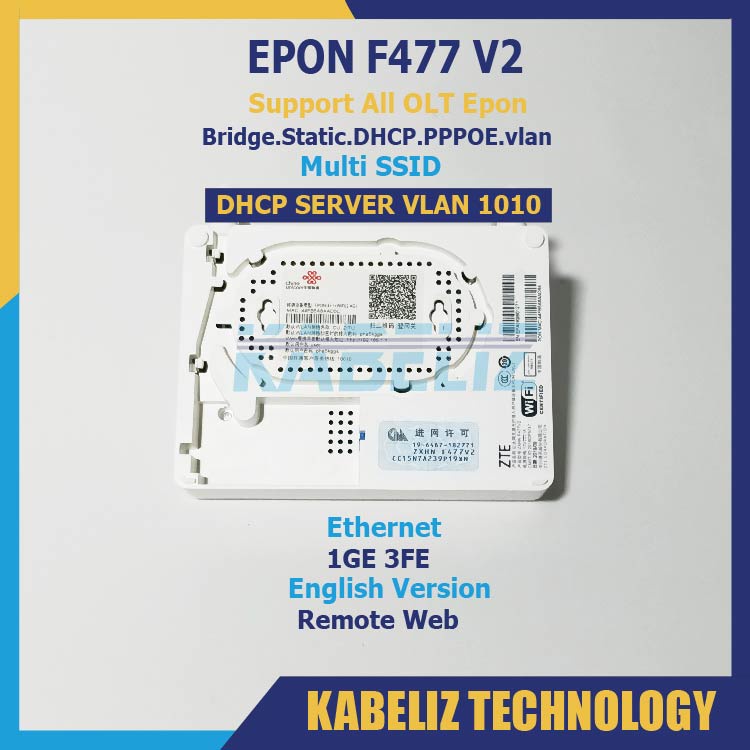 ONU EPON ZTE F477 V2 MODEM WIFI ROUTER ZTE SUPPORT SEMUA OLT EPON MURAH SECOND SUPPORT BRIDGE