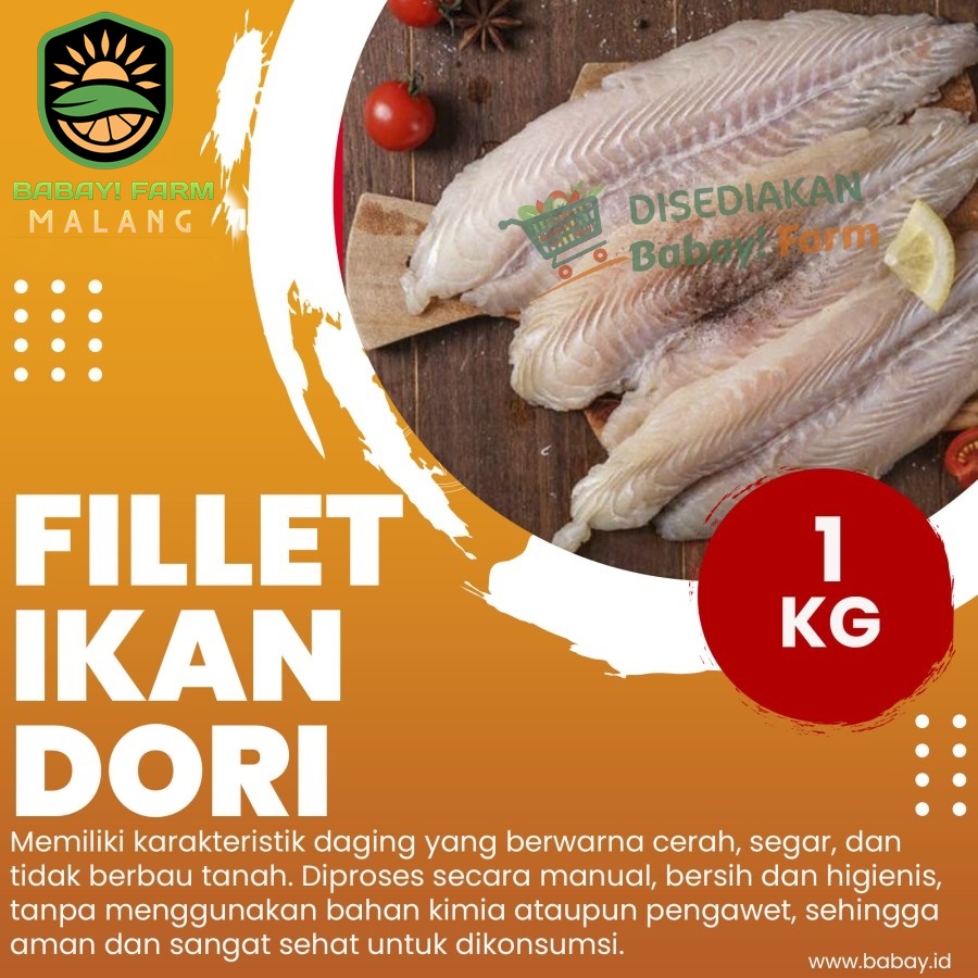 

Fillet Ikan Dori 1 kg Boneless Premium