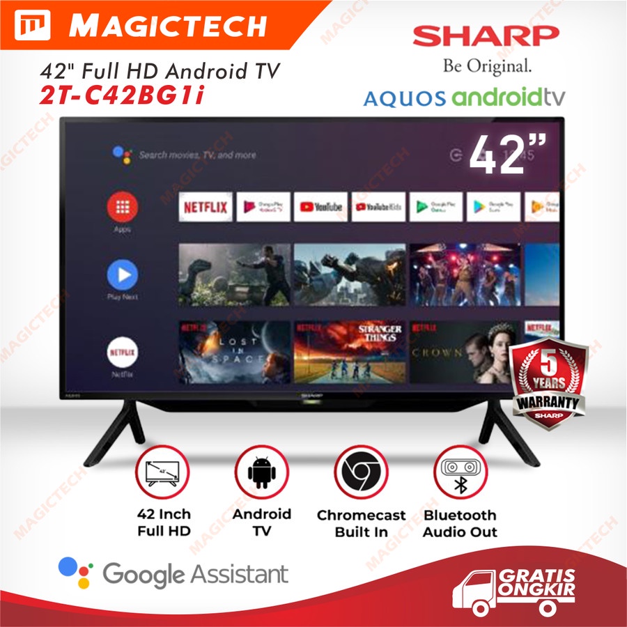 Jual Tv Led Sharp Inchi T C Bg I Full Hd Android Tv Shopee Indonesia