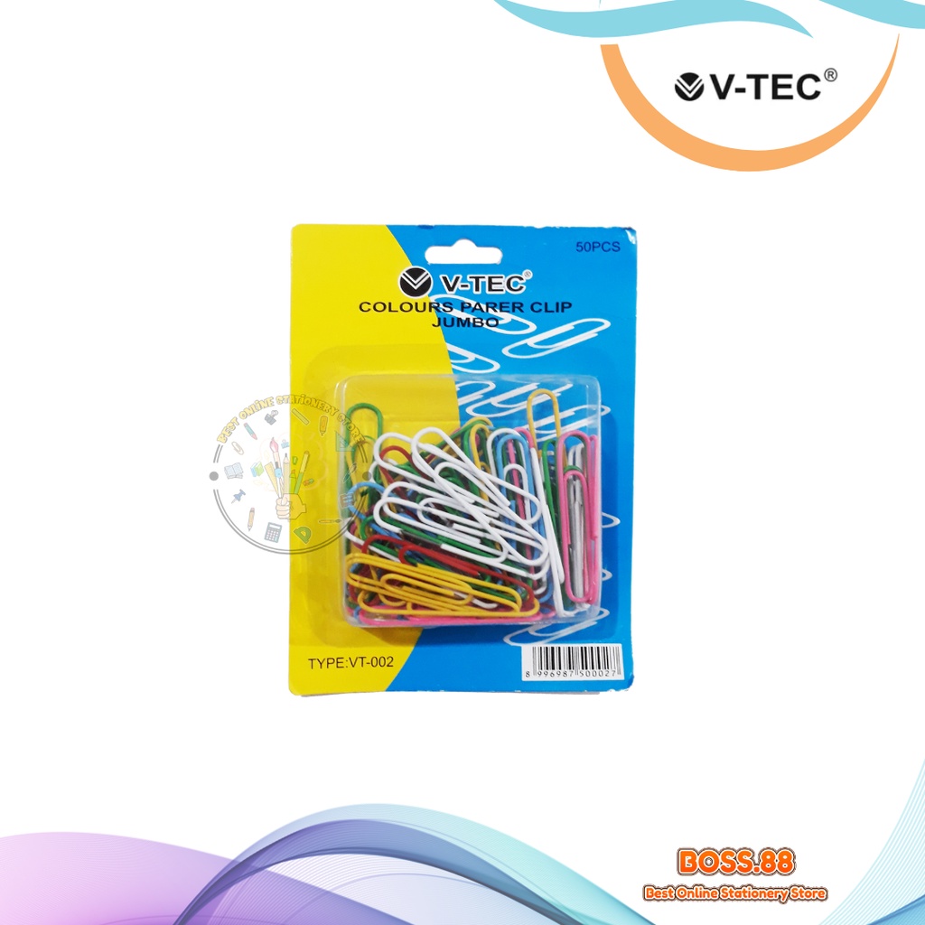 

PAPER CLIP / KLIP KERTAS WARNA V-TEC VT-002 JUMBO