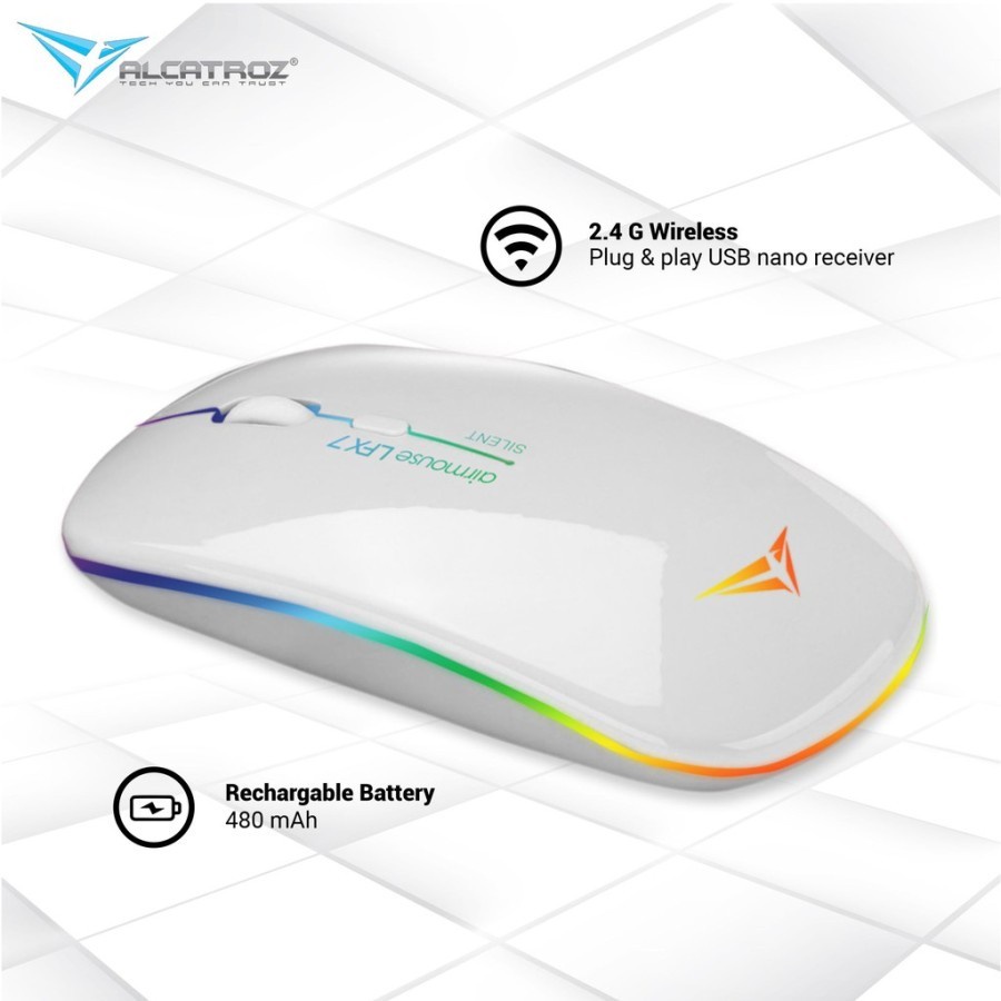 Trend-Mouse Wireless Silent Alcatroz Airmouse LFX7 Mouse With 1600 CPI