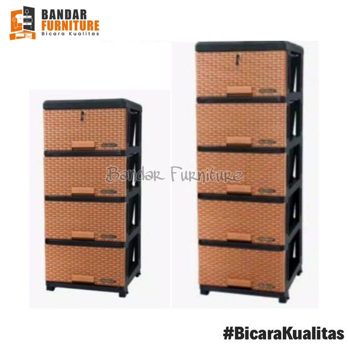 Laci Lemari Plastik Napolly Laci Coklat