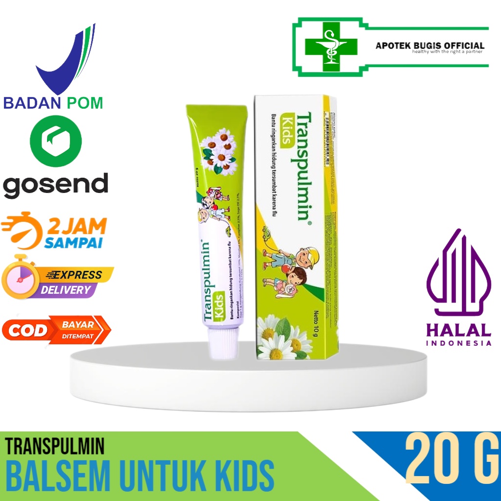 TRANSPULMIN BABY / Transpulmin KIDS Balsam Bayi Anak 20 Gr / 10 Gr (meringankan hidung tersumbat karena flu) remason anak