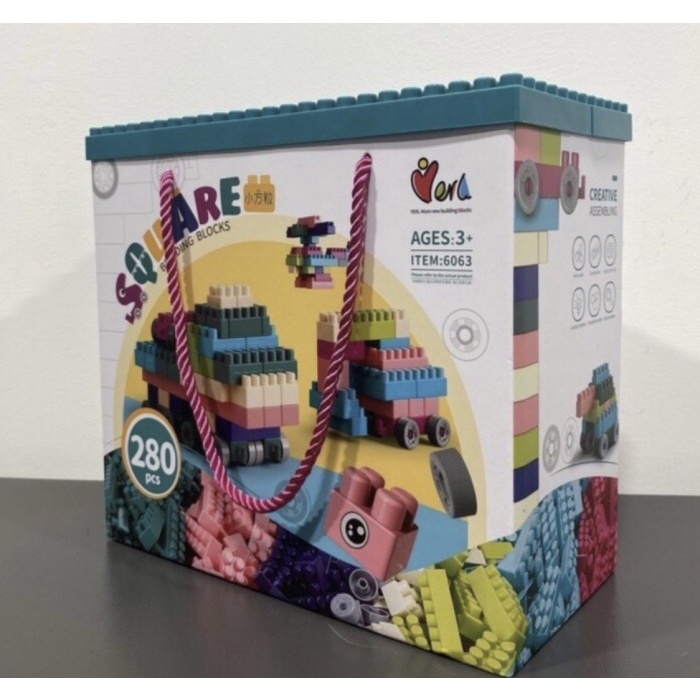 Brick Mainan Anak Diy Lego Brick Lego Besar Isi 280 Pcs/Mainan Balok Susun