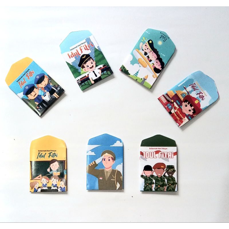 

Amplop Lebaran Medium Motif PROFESI 1Pack isi 10pcs