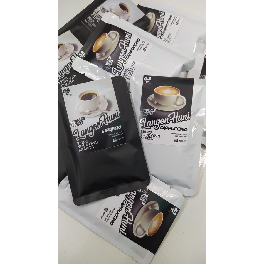 

Kopi Espresso Eceran Langon Huni | Kopi tanpa ampas | Kopi Juara | 1 pack isi 2 bungkus espresso dan mocachino