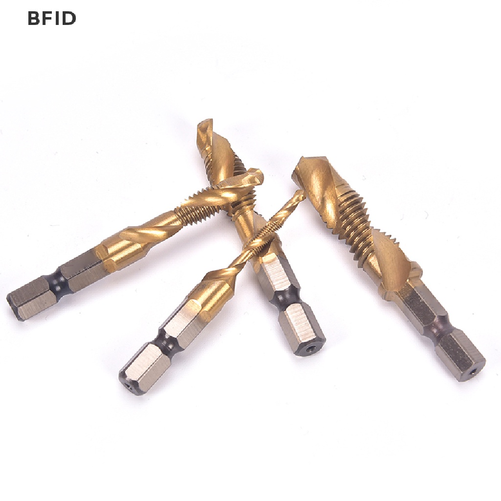 [BFID] M3-m10 Hex Shank Mata Bor Tap Ulir Tangan HSS Lapis Titanium [ID]