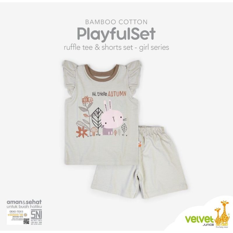 Jual Playful Set Ruffle Velvet Junior Girl | Shopee Indonesia