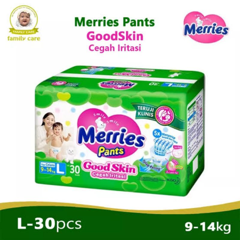 ORIGINAL MERRIES L 30 PANTS GOOD SKIN / PEMPERS POPOK BAYI DIAPERS L30